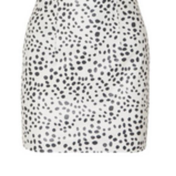 16 Arlington Printed leather mini skirt black and white size 6 - Picture 1 of 7